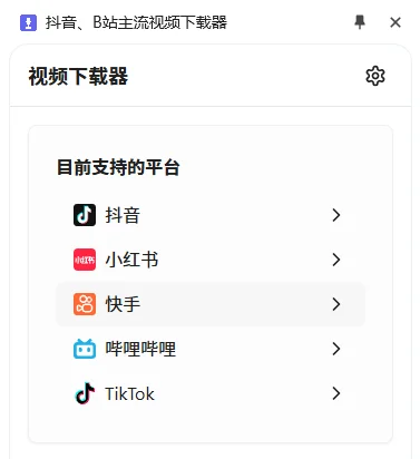 多平台视频下载器：抖音B站小红书快手TikTok 截图