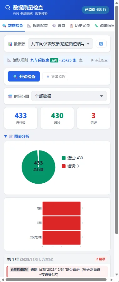 Chrome侧边栏插件：WPS多维表数据填写质检 截图 2