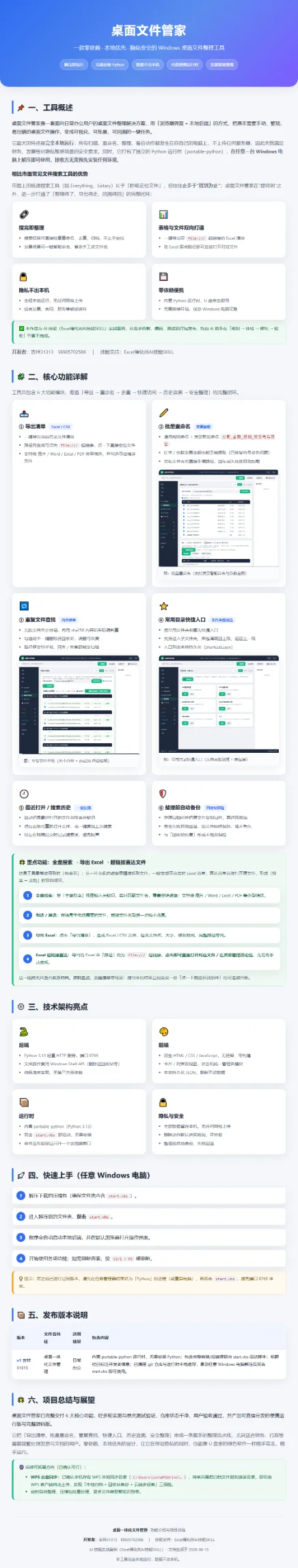桌面文件管家：本地文件批量整理与重复文件清理工具 截图 4