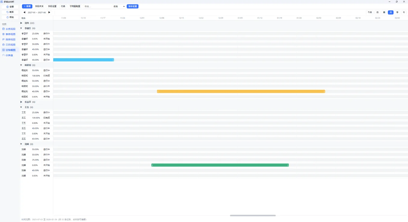 多维表视图插件:Excel/WPS 看板甘特日历多视图 截图 9