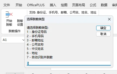 Excel/WPS脱敏插件：敏感信息一键掩码 截图 2